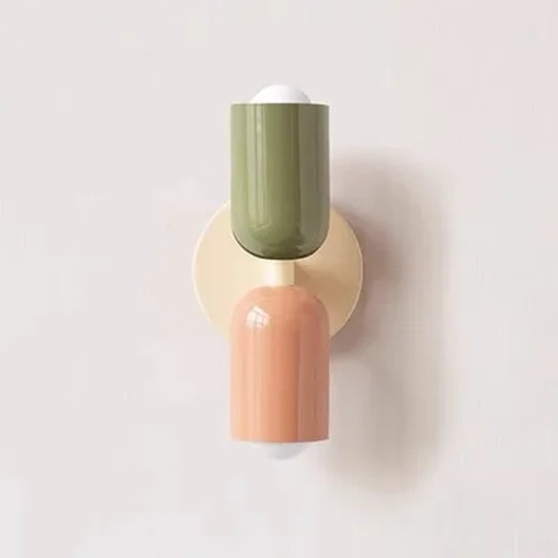 Nordic Wall Lamp LED Simple Macaron Wall Light Home Indoor Lights Bedroom Bedside Study Living Room Decoration Lighting Fixtures