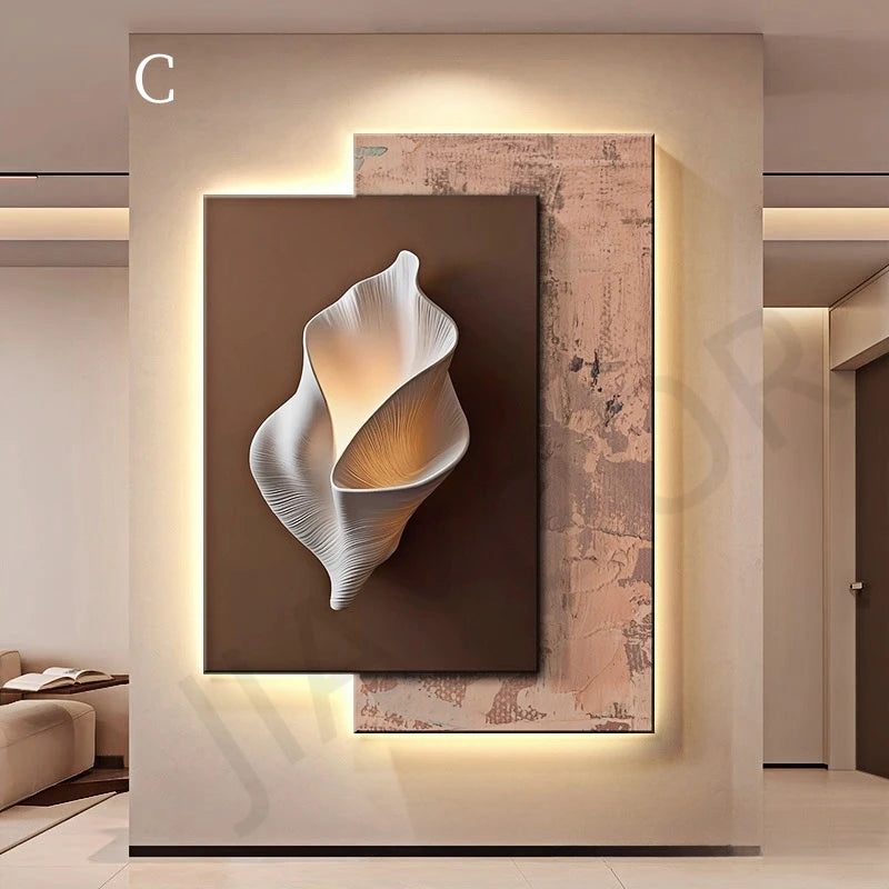 Modern LED Wall Lamps Minimalism Crystal Porcelain for Living Room Corridor Home Decoration Luster Hanging Painting Mural Light