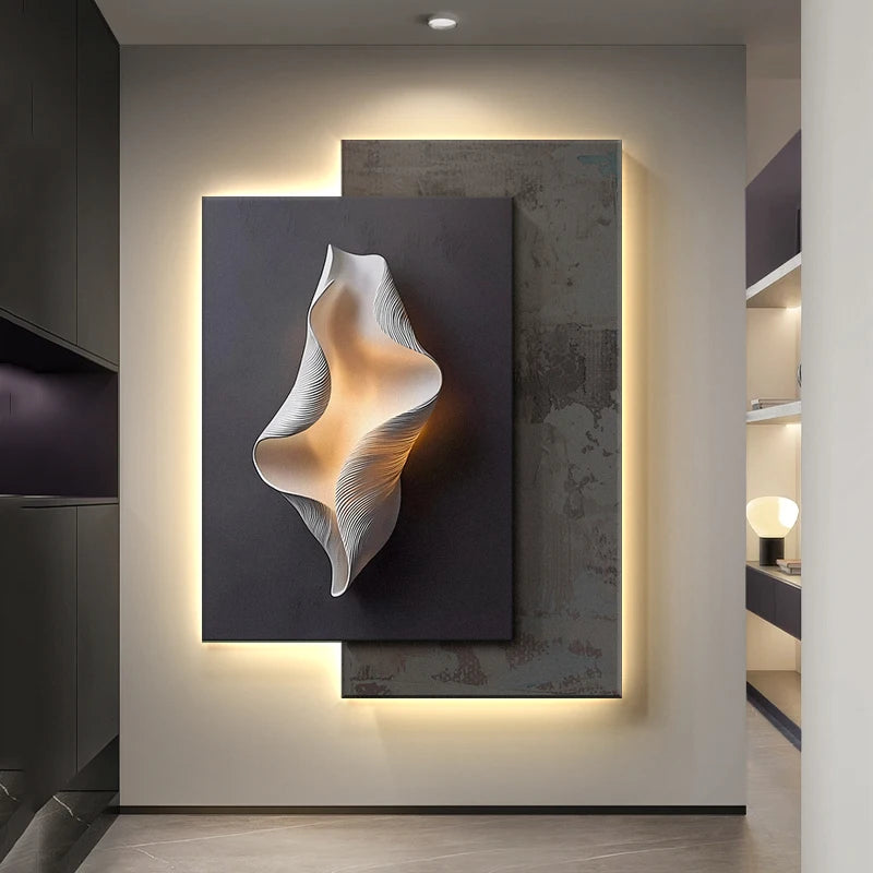 Modern LED Wall Lamps Minimalism Crystal Porcelain for Living Room Corridor Home Decoration Luster Hanging Painting Mural Light