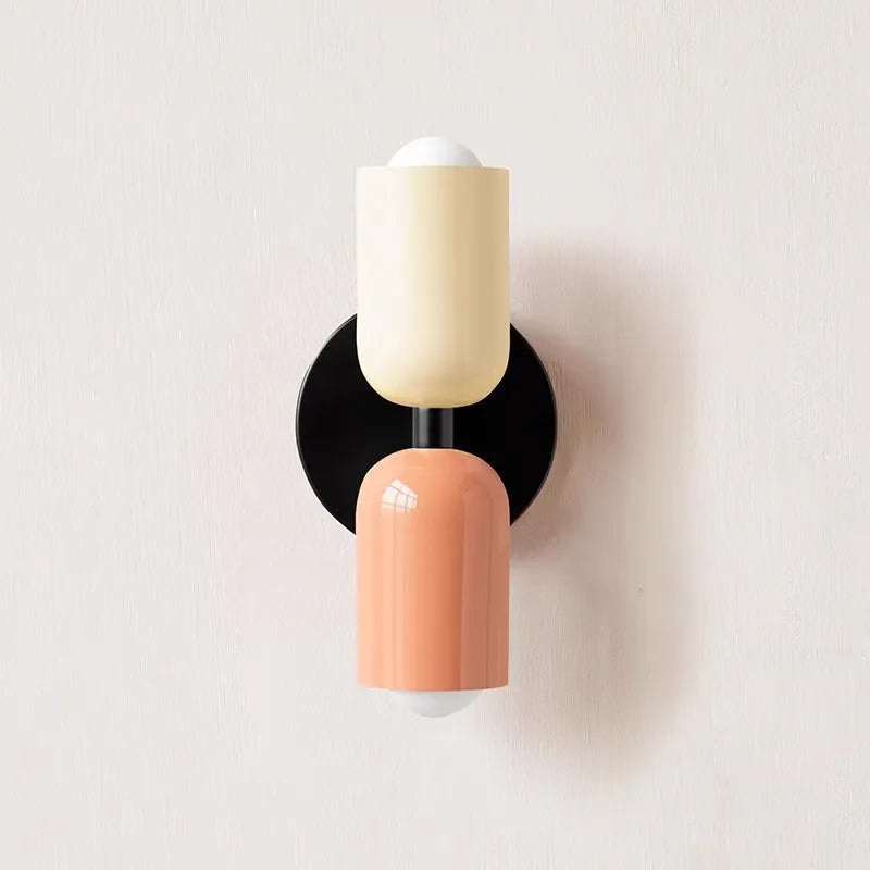 Nordic Wall Lamp LED Simple Macaron Wall Light Home Indoor Lights Bedroom Bedside Study Living Room Decoration Lighting Fixtures