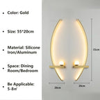 Nordic LED Wall Lamp Stripes Wall Sconce for Bedroom Bedside Living Room Study Stairs Home Decor Indoor Lighting Fixture Luster
