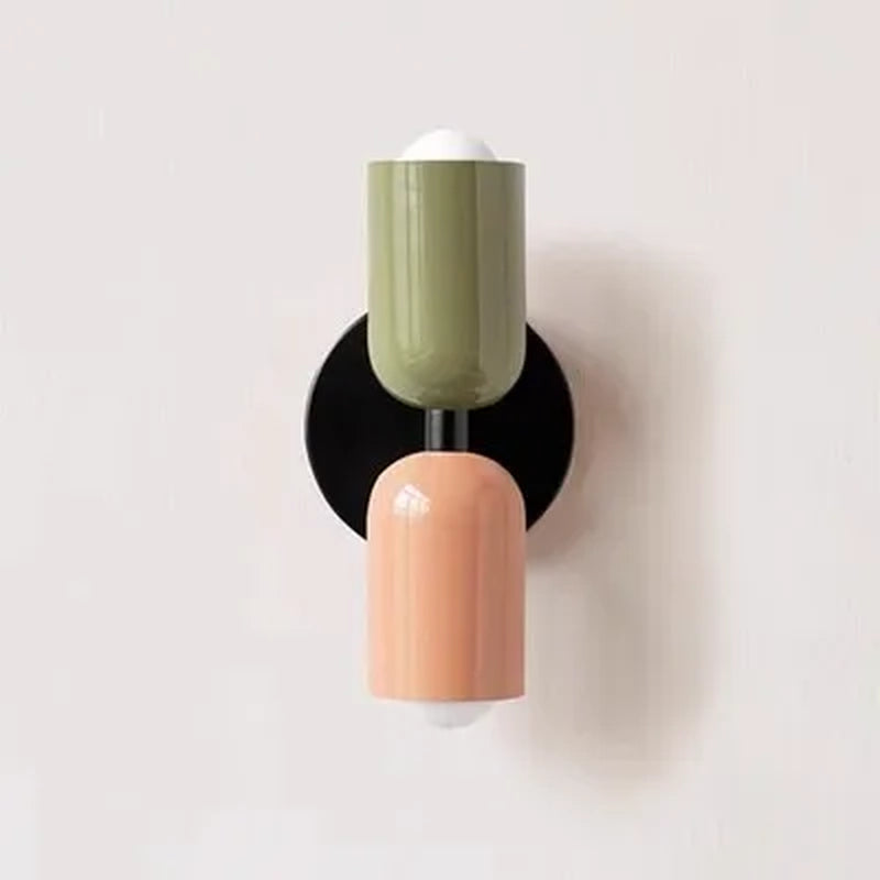 Nordic Wall Lamp LED Simple Macaron Wall Light Home Indoor Lights Bedroom Bedside Study Living Room Decoration Lighting Fixtures