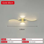 Long Strip LED Wall Lamp Modern Remote Control Dimming Living Roomdecor Wall Lamp Background Bedroom Bedside Home LED Lighting