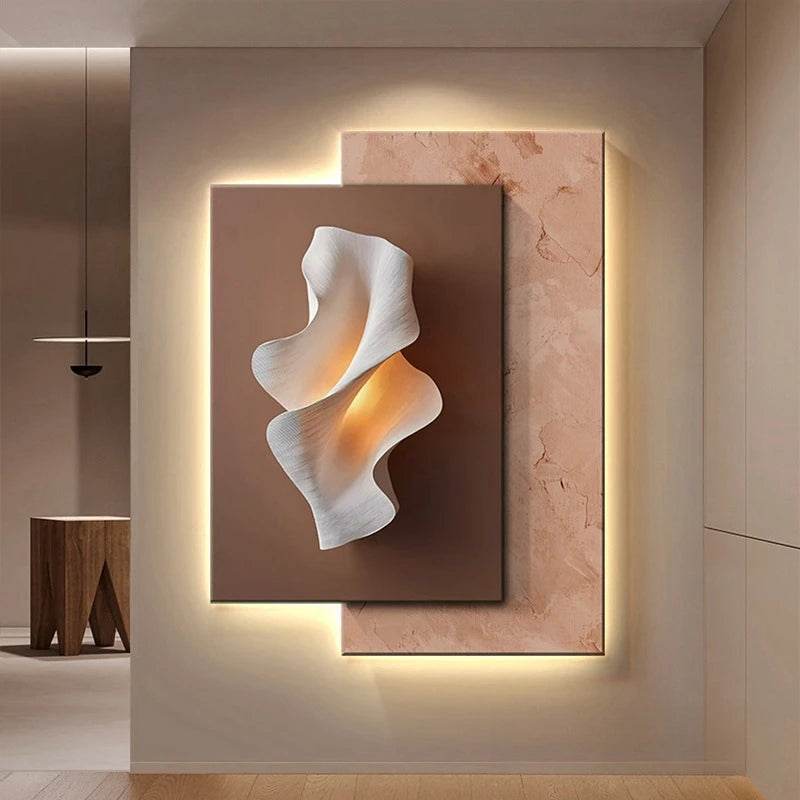 Modern LED Wall Lamps Minimalism Crystal Porcelain for Living Room Corridor Home Decoration Luster Hanging Painting Mural Light
