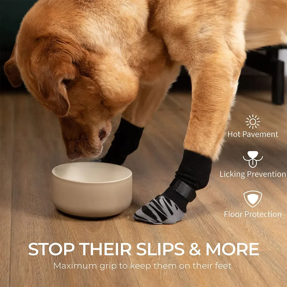 Premium Non-Slip Dog Socks for Hardwood Floors Extra-Thick Grip Can Effectively Prevent Licking Slipping and Protect Dog Paws
