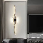 Long Strip LED Wall Lamp Modern Remote Control Dimming Living Roomdecor Wall Lamp Background Bedroom Bedside Home LED Lighting