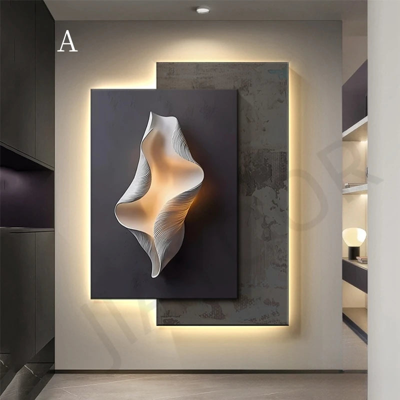 Modern LED Wall Lamps Minimalism Crystal Porcelain for Living Room Corridor Home Decoration Luster Hanging Painting Mural Light