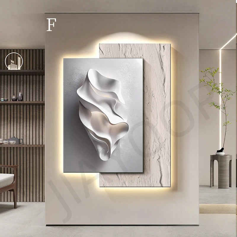 Modern LED Wall Lamps Minimalism Crystal Porcelain for Living Room Corridor Home Decoration Luster Hanging Painting Mural Light