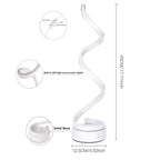 Modern Table Lamp, Spiral LED Light Suitable for Bedrooms and Living Rooms Dimensions: 16Cm (L) X 13Cm (W) X 33Cm (H)