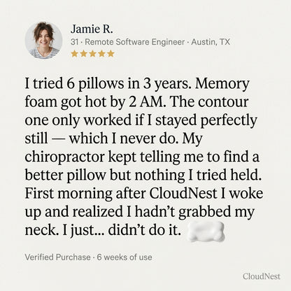 CloudNest™ Ergonomic Pillow